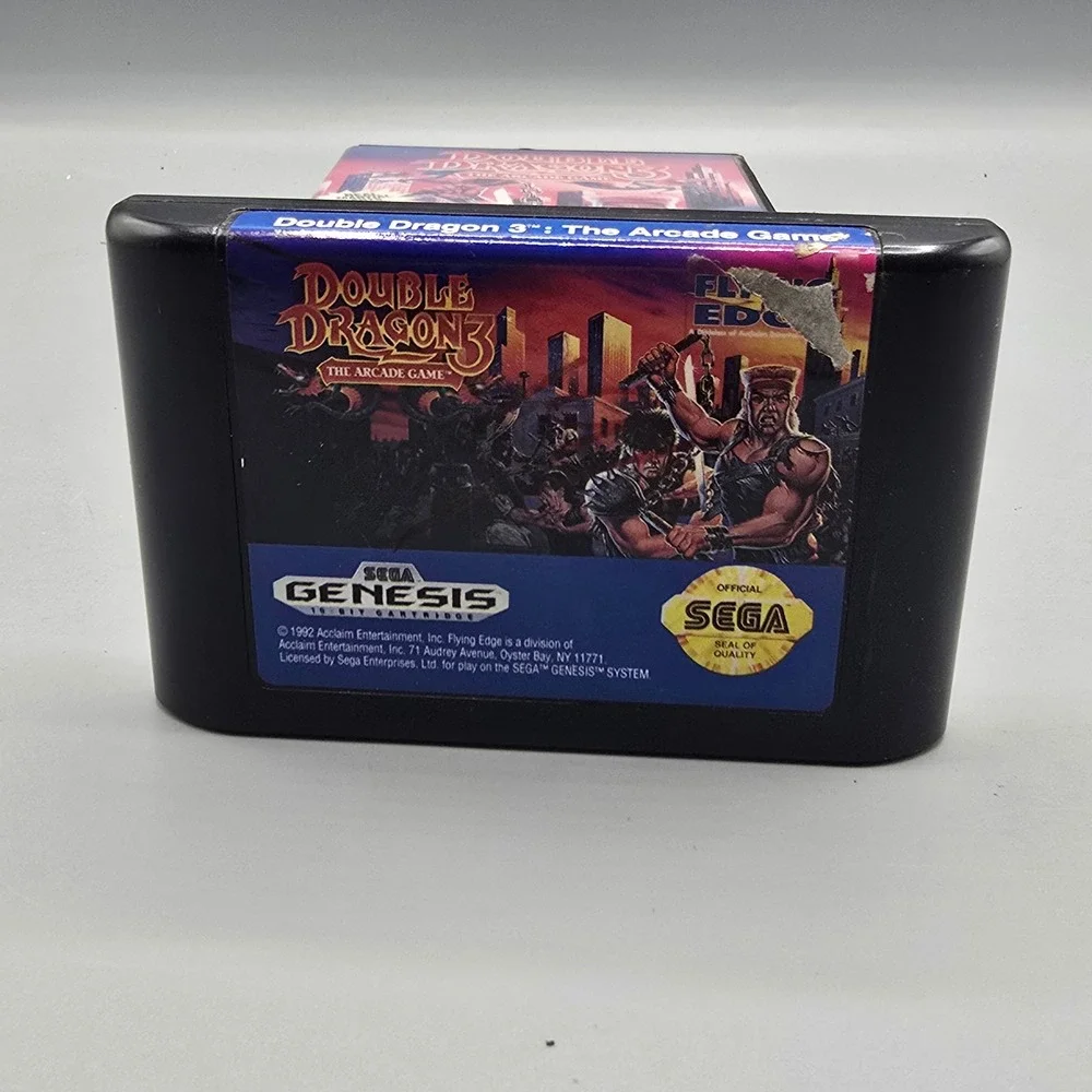 Double Dragon 3 The Arcade Game Sega Genesis Flying Edge Cartridge and Case